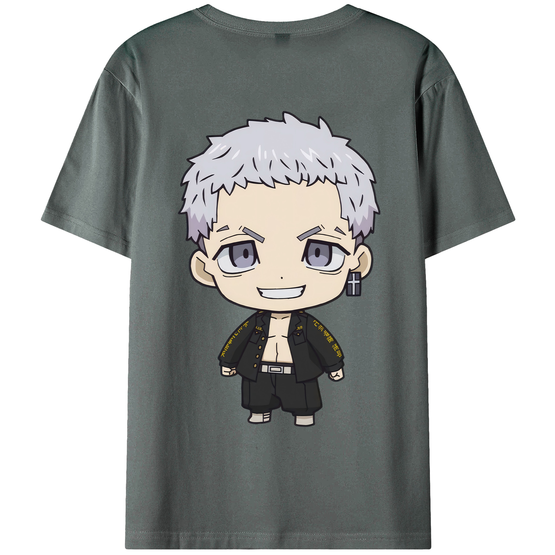 （画像用） 東京リベンジャーズ Tokyo Revengers 綿100％ メンズ半袖Tシャツ（バックプリント） 通気性